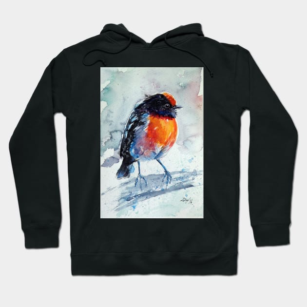 Red-capped robin Hoodie by kovacsannabrigi